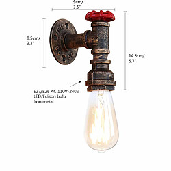 Acheter Stoex Industrial Wall Lampe 1 Bras Lumière Rétro Steampunk Vintage Applique Mur Art Décoration