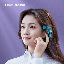 GUPBOO Nouveau casque stéréo sans fil sport TWS casque tactile Bluetooth V5.1 écouteurs intra-auriculaires pour femmes avec micro batterie externe