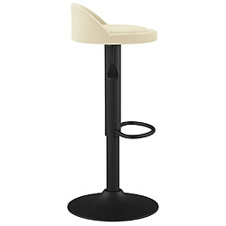 Acheter vidaXL Tabourets de bar lot de 2 crème velours