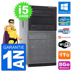 PC Tour Dell OptiPlex 790 MT Intel i5-2400 RAM 8Go Disque 1To Windows 10 Wifi · Occasion 