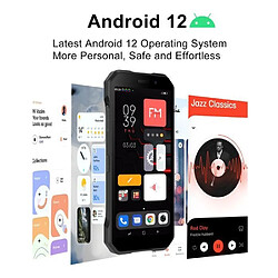 Telephone portable incassable DOOGEE S61 Pro 6Go + 128Go Android 12.0 5180mAh - 48MP Caméra - GPS - Noir transparent