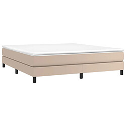 Avis Maison Chic Lit Adulte - Lit simple Lit à sommier tapissier avec matelas moelleux - Meuble de Chambre - Cappuccino 160x200 cm -MN61514