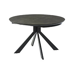 Acheter Vente-Unique Table à manger extensible CLARA - 4 à 6 personnes - Céramique & Métal - Anthracite de Maison Céphy