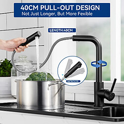 Avis Cecipa max Mitigeur Avec Douchette Extractible Robinet Cuisine Inox Avec Barboteur Démotable + Distributeur de Savon Brossée pour Evier de Cuisine