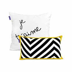 Happy Friday Housse de coussin HappyFriday Blanc Star Multicouleur 2 Pièces