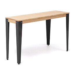 Console Lunds 39x70x75cm Noir-Naturel. Box Furniture