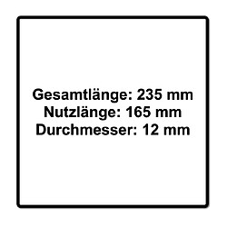 Festool SB CE D12 Foret à simple spirale, 12 mm, pour perceuses-visseuses à percussion et visseuses de forage (205906) 