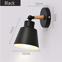 Universal Creative Petite lampe murale Chambre Chambre Tour de chevet Tour de chevet (noir, ampoule non inclus)