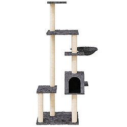 Avis Arbre à chat avec griffoirs,niche pour chat en sisal Gris foncé 142 cm -MN34365