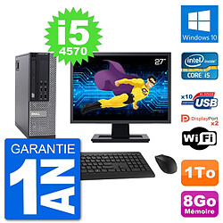 PC Dell 9020 SFF Ecran 27" Intel i5-4570 RAM 8Go Disque 1To Windows 10 Wifi · Occasion 