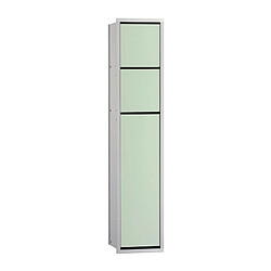 Emco Armoire Module WC ASIS 150 à encastrer, 809 mm aluminium / optiwhite 