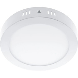 Plafonnier SHIELD rond 1x12W LED 672lm 3000K 120° H3,5xP.17cm Blanc 