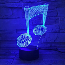 Wewoo Lampe Note de musique 3D Visual Light Touch coloré de table décorative changeante LED Night