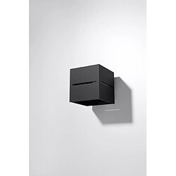 Luminaire Center Applique murale Lobo Aluminium Noir 1 ampoule 10cm