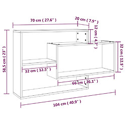 vidaXL Étagère murale chêne fumé 104x20x58,5 cm bois d'ingénierie pas cher