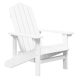 Maison Chic Chaise Adirondack de jardin - Fauteuil d'extérieur PEHD Blanc -MN75389