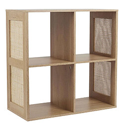 Acheter The Home Deco Factory Etagère de rangement 4 cases Bali en cannage - Marron