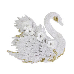 Avis Swan 3D Swan Sequin Patchs Applique Pour Chapeaux Sacs Sacs Décor White Swan