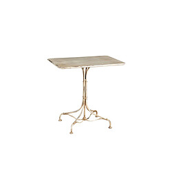 Biscottini Table En Finition Blanc E Antique En Fe