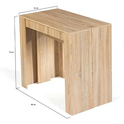 Avis Concept Usine BELLI - Table console extensible en bois - 3 m