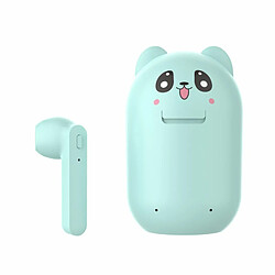 Tws Bluetooth Earphone 5.0 Running Stereo Cartoon Headset Avec Ligne De Données Bleu 