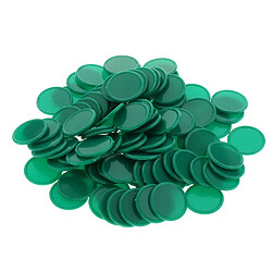 25MM barillet en plastique Coin Chip Money 100 barils un baril Concave Edge Vert