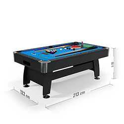 Play4Fun Billard Américain avec retour de boules automatique et accessoires