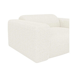 Acheter Vente-Unique Fauteuil en tissu bouclette blanc POGNI de Maison Céphy