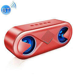 Yonis Enceinte Bluetooth Portable 10W Stéréo Hifi LED Enceinte Bluetooth Portable 10W Stéréo Bass Hifi Sans Fil Avec LED Flash Or Rouge YONIS