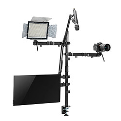 Studio tout-en-un NanoRS Support de table professionnel pour écran 17-32", microphone, caméra et projecteur Support pour trépied de studioVESA 75x75 100x100