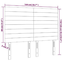 vidaXL Têtes de lit 4 pcs Crème 72x5x78/88 cm Tissu pas cher