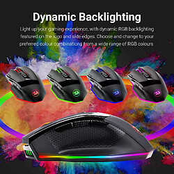 Universal Souris gaming sans fil à deux modes LED RGB rétroéclairée MMO 9 Souris à bouton programmable pour les joueurs de jeux informatiques