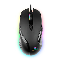 NGS GMX-125: Souris Filaire de jeu ergonomique et ambidextre. DPI ajustable jusqu'à 7200 DPI. éclairage LED. Connecteur USB. bouton programmable.Noir