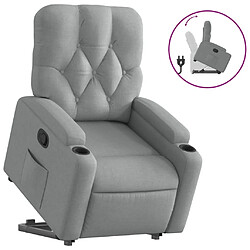 Maison Chic Fauteuil Relax pour salon, Fauteuil inclinable Gris clair Tissu -GKD87934