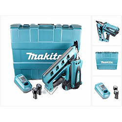 Makita GN 900 SE Cloueuse à gaz 7,2 V + Mallette de transport + 2x Batteries BL 7010 1,0 Ah + Chargeur DC07SA