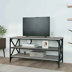 Avis Maison Chic Meuble TV scandinave gris - Banc TV pour salon Sonoma 100x40x50 cm Bois d'ingénierie -MN79061