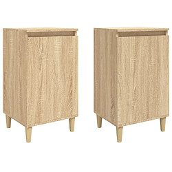 Maison Chic Tables de chevet 2pcs - Table basse Table de nuit - chêne sonoma 40x35x70cm bois d'ingénierie -MN22991