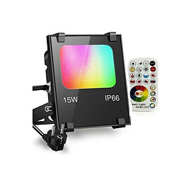 Tradex LED EXTÉRIEUR 15W RGB + CCT AVEC TÉLÉCOMMANDÉ IR Projecteur Led Extérieur 15w Rgb + Cct Avec Projecteur Télécommandé Ir