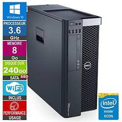 Dell T3600 Xeon E5-1620 3.80GHz 8Go/240Go SSD Quadro K2000 Wifi W10 - Reconditionné