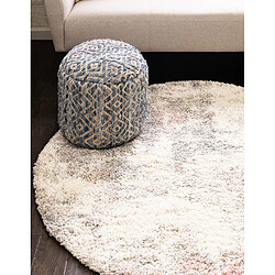 Avis Hadorn Tapis shaggy 125x125 beige - rose Lachen Haze