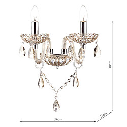 Acheter Luminaire Center Applique murale Raphael verre champagne et chrome poli 2 ampoules