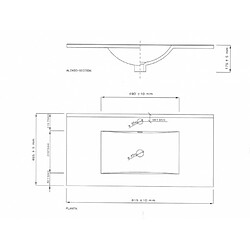 Acheter Dansmamaison Meuble vasque 2 tiroirs 80 cm + vasque + miroir Chêne - BANRU