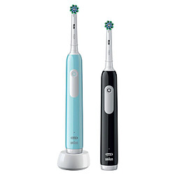 Brosse à dents ORAL-B Pro 1 Duo Noire et Bleue