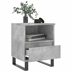 Acheter Maison Chic Table de chevet,Table de Nuit,Meuble de Rangement gris béton 40x35x50 cm bois d’ingénierie