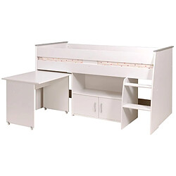 But Lit combiné 90x200 cm avec bureau LOAN blanc 