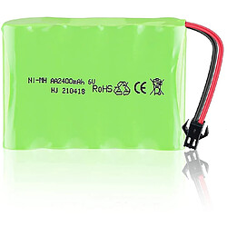 1 pièce 6V Ni-MH 2400mAh Batterie rechargeable pour télécommande de voiture RC 