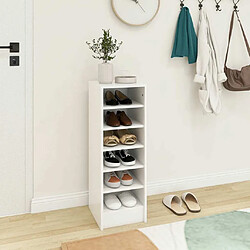 Acheter vidaXL Armoire à chaussures Blanc 31,5x35x90 cm Bois d'ingénierie