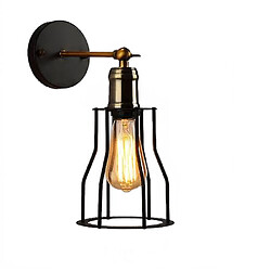 Universal Applique LED Vintage Loft Applique Industrielle Noir E27 Applique Vintage Eclairage Industriel Jig Intérieur (B)