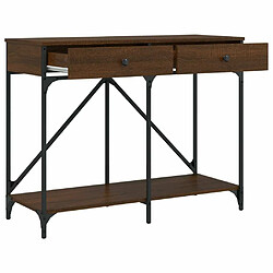 Maison Chic Table console | Meuble d'entrée | Table d'appoint chêne marron 100x39x78,5 cm bois d'ingénierie -GKD10864 pas cher