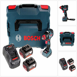 Bosch GDX 18 V-200 C Professional 18 V Brushless Visseuse à chocs sans fil + Boîtier L-Boxx + 2x Batteries GBA 18 V 5,0 Ah + Chargeur ( 0 601 9G4 201 )